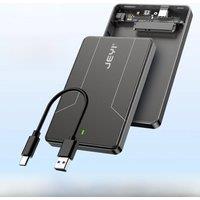 JEYI 2.5 inch External Hard Drive Enclosure Type C 3.1 to SATA III for 7mm and 9.5mm SATA HDD SSD