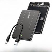 JEYI 2.5 inch External Hard Drive Enclosure Type C 3.1 to SATA III for 7mm and 9.5mm SATA HDD SSD Tool Free [UASP Supported]