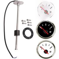 52mm 0-190ohm Automotive Fuel Gauges with 100 150 200 250 300 350 450mm Fuel Level Sensors 240-33ohm Senders for Car Boat Truck