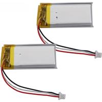 2pcs 3.7V 450mAh 1.66Wh 602040 Thermistor NTC 3 Wires JST 3Pin 1.0mm Plug Li-Polymer Rechargeable Li
