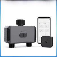 Tuya Smart Garden Watering Timers 2 Outlet Sprinkler Drip Irrigation Controller Water Valve Rain