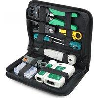 OMAY Network Repair Cable Tester Tool Kit 14Pcs/Set LAN Utp Screwdriver Wire Stripper RJ45 Connector Computer Crimper Pliers