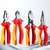 Deli 6 Inches Wire Pliers Sharp Large Opening Stripping Pliers Industrial Grade Labor-saving Household Electrician Pliers