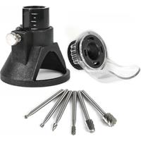 Tungfull DREMEL Grinder Protective Cover Carved Locator Grinding Scale With 6 In 1 Wood Milling