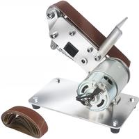 Mini Electric Belt Machine DIY Sander Polisher Grinding Machine Portable Metal Belt Sander Edges Sharpener Machine Belt Grinder