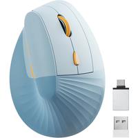 Vertical Wireless Mouse Rechargeable USB & Type C Ergonomic Mice for Computer Notebook Mac iPads OS