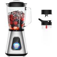 BioloMix 1300W Smoothie Blender with 1.5L Glass Jar, Personal Blenders Combo for Frozen Fruit