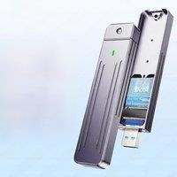 JEYI Direct-attach M.2 NVMe Enclosure, USB-A Plug USB 3.2 10Gbps In-line Aluminum 2242 2280 SSD Case With Magnet Protective Case