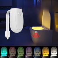 RGB LED Lamp Smart PIR Motion Sensor Toilet Seat Night Light Waterproof WC Toilet Bowl Backlight LED