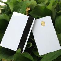 10pcs Contact SLE 4428/4442 IC Chip Card High Magnetic Stripe Composite Card IC White Card
