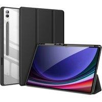DUX DUCIS for Samsung Tab S10 Ultra S8 Ultra S9 FE Plus Trifold Tablet Transparent Case with Stylus Pen Holder & Auto Sleep Wake