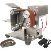 Belt Sander 110V/220V Mini Electric Polishing Grinding Machine Cutter Edges Sharpener Multifunctional Grinder With 10PCS Belt