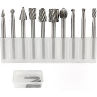 6/10pcs Set HSS Routing Router Drill Bits Set for Dremel Carbide Rotary Burrs Tools Wood Stone Metal