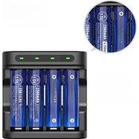 XTAR Battery Charger Set 4PCS 1.5V AA 4150mWh 2500mAh Rechargeable Li-ion Battery LED indicator + 1.5V AA AAA Battery Charger L4