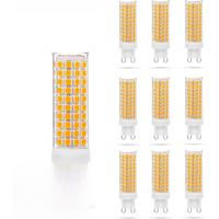 10pcs G9 LED Lamp AC100V-265V 10W No Flicker 76LEDS SMD2835 Ceramics Chandeliers Light Lighting For