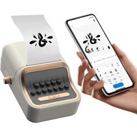 Mini Vintage-look Label Printer Thermal Adhesive for Android iOS Mobile Pocket Sticker Labeling Maker Machine