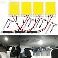 4X T10 C5W Car Led Cob 16/24/36/48SMD White Parking Bulb Auto Interior Wedge Reading Lamp Door Dome Festoon License Plate Light