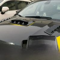 Universal Car Air Outlet Hood Carbon Fiber Bonnet Base Decorative Cover with Tape Exterior Hood Car Air Intak Scoop Accessories