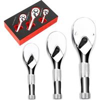 1/4 3/8 1/2 Inch Drive Stubby Ratchet Set Quick-Release Head Mini Ratchet Wrench 72-Tooth Square