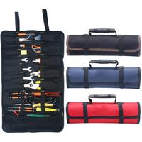 Large Wrench Roll Up Tool Roll Pouch Bag with 22 Pockets, Waterproof Canvas Wrench Roll Organizer