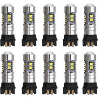 2X PW24W PWY24W Led Car Turn Signal Light Canbus No Error Yellow Amber 2323 10SMD Bulbs DRL Lamp Daytime Running Light 12V White