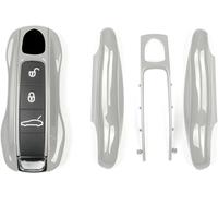 Key Case Cover Shell for Porsche 911 Panamera Cayenne Macan Boxster Cayman Remote Control Fob Cover(New Version)