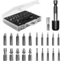 Damaged Screw Extractor Set,22 PCS Stripped Screw Extractor Kit, HSS Broken Screw Remover Set with Bit & Socket Adapter