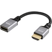 4K UHD V2.0 Cable Nylon Braid HD HDMI Male Straight/Left/Right/UP/Down To HDMI Fmale Extension Cable for HDTV PS4 Switch