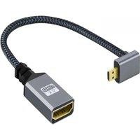 20CM Micro HDMI-Compatible Cable Adapter Left/Right/UP/down 4K@60HZ HD HDMI 2.0 Male to HDMI-compatible Female Extension Cable