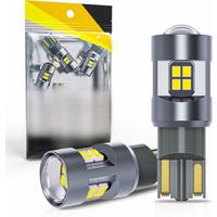2X Led T10 W5W Bulbs 2016SMD Canbus No Error Red License Plate Light Car Interior Dome Side Marker Reading Lamp 12V White 6000K