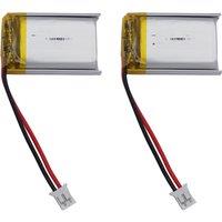 2pcs 3.7V 500mAh 1.85Wh 902030 Polymer Li LiPo Battery JST-PH 2Pin 2.0mm Connector For GPS Driving Recorder Bluetooth Speaker