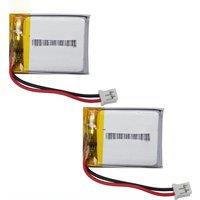 2pcs 3.7V 370mAh 1.37Wh Rechargeable Li Battery 502530 LiPo 2pin JST-PH 2.0 Plug For GPS Driving Recorder Bluetooth Speaker