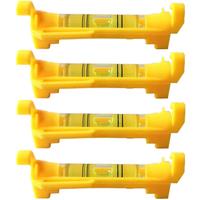 4Pcs String Level Hanging Line Bubble Levels for Leveling Surveying, Building Trades, Bricklaying, Etc. (Yellow)