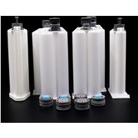 5pcs Epoxy Resin Gun Dual Cartridges Plastic Resin Mixer Dual Cartridges Suitable for 1:1 2:1 10:1 50mlAB Glue Gun