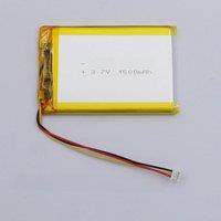 3.7V 1500mAh 5.55Wh JST 3Pin 1.25mm Li-Polymer NTC Thermistor Replacement Li Lipo Battery 454261 For GPS Camera LED