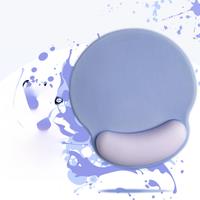 EXCO Ergonomic Mouse Pad with Silicone Wrist Support Rest Comfortable Smooth Mousepad Non-Slip PU Base for Computer Office Home