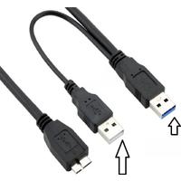 1M 0.5M HDD USB 3.0 Type A to Micro B Y Cable USB3.0 Data Cord For External Mobile Hard Drive Disk Data Cables charge cable