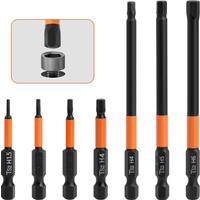 1pc 50/100mm Hex Head Wrench Drill Bit 1/4" Shank Quick Release Magnetic Screwdriver Bit H1.5 H2.5