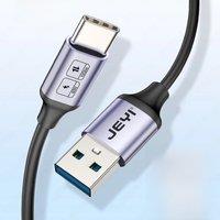 JEYI USB A to Type C Cable Fast Charging 10Gbps Charger Cord For iPhone 15 14 13 12 11 Huawei P40 P30 Realme Samsung Power Bank
