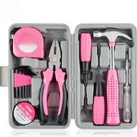 13/24Piece Tool Set General House hold Hand Tool Kit with Plastic Toolbox Storage Case Used to Car repair And home Repair
