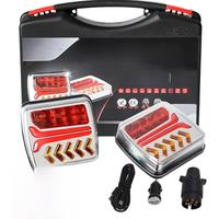 Wireless Magnetic LED Truck Trailer Tail Light Brake Light Lamp Kit WIth 7 Pin Plug Waterproof Towing Caravan Lorry RV Van