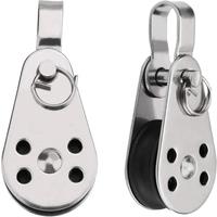 25mm 316 Stainless Steel Pulley Single Wheel Load Bearing Swivel Lifting Rope Pulley for Block Rope