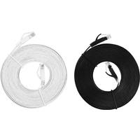 1M 5M 10M Cat 6 Ethernet Cable Network Cable Flat Internet LAN Patch Cord Cat6 Solid High Speed Cable for Computer Router Laptop