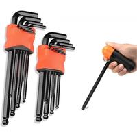 9Pcs Hex Wrench Set Allen Wrench Tool Square Wrench Torx Inner Hexagonal Long Ball End L Key 1.5 -