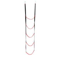5 Step Boat Rope Ladder,Boat Rope Ladder Extension,Assist Boat Folding Ladder,Swim Ladder for Sailboat ,Kayak,Red