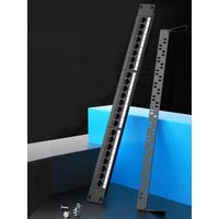 OMAY 24 Port Cat6 Patch Panel with Inline Keystone 1U Tool-Free Rack Mount Network Panel with Labels