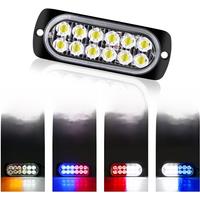 12-24V Emergency Alarm Strobe Truck Side Marker Stroboscope Blinking Amber LED Warning Light Bar Police Flash for Car&Vehicles
