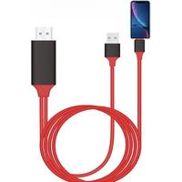 Laptop Phone Connected To The TV With The Same Screen Cable Computer 4K HDMI-Compatible Projection Cable HD Conversion Cable