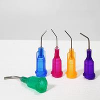 20pcs 13mm Elbow Dispensing Machine Injection Needle 14G-27G Stainless Steel Dispensing Needle Spiral Mouth Nozzle Glue Needle