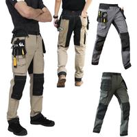Cargo Pants Men Workwear Multi-Pocket Outdoor Hiking Joggers Pants Work Trousers Men with Wear resistant multi pocket Knee Pads